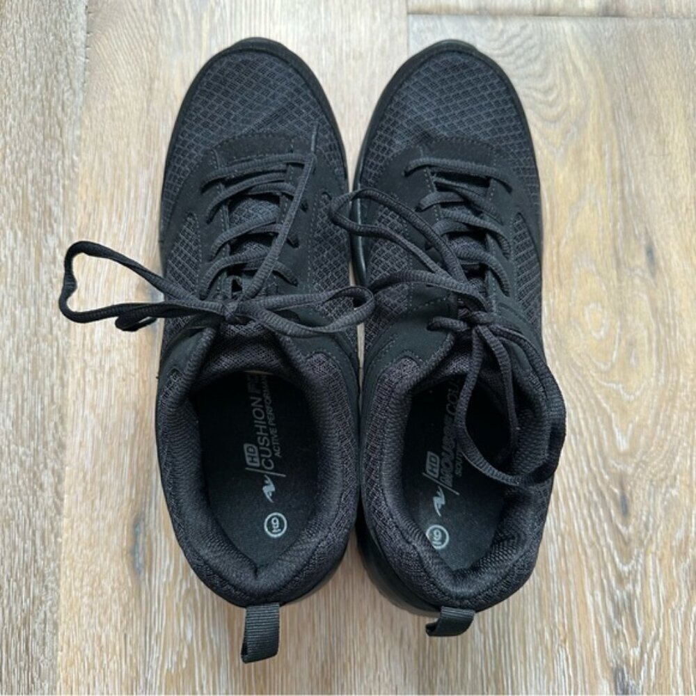 Athletic Works Active Performance Cushion Foam Black Sneakers - Size 9 - Picture 7 of 14